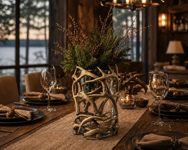 Antler Bowl Glass Vase