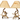 Matched pair of 3 Antler Table Lamps