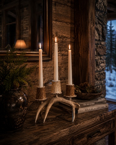 Antler Triple Candle Holder