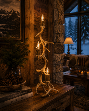 Antler Candlestick Lamp