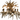 Eight light Tamarack Whitetail Antler Chandelier Inverted Antler