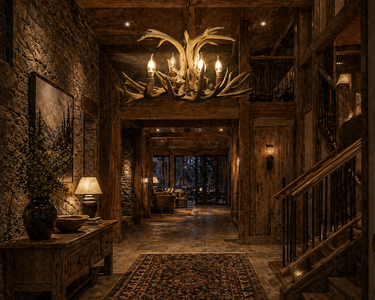 4 Light Real Antler Chandelier