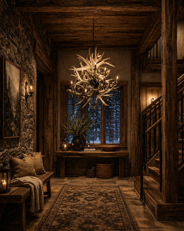 Giant Fireball Whitetail Antler Chandelier