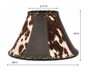 Two tone Leather Lamp Shade --18x10" - OUT OF STOCK