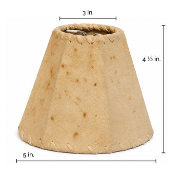 Sheepskin Leather Lamp Shade 5x4"