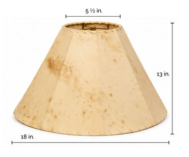 Sheepskin Leather Lamp Shade 18x13"