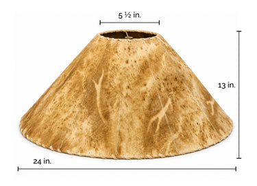 Sheepskin Leather Lamp Shade 24x13"