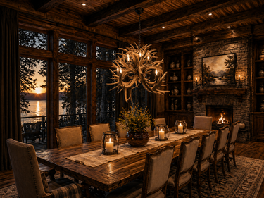 XL Whitetail "Fireball" Ten Light Antler Chandelier