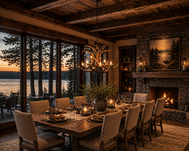 Six Light Whitetail "Tamarack" Antler Chandelier plus Down light