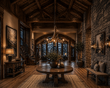 Five Light Driftwood Chandelier