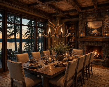 Five Light Mule Deer "Tamarack" Antler Chandelier