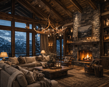 Straight Arrow Antler Chandelier