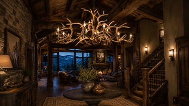 Extra long Oval Whitetail Antler Chandelier
