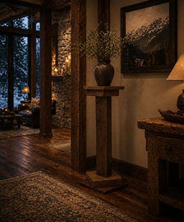 Reclaimed Barnwood Pedestal