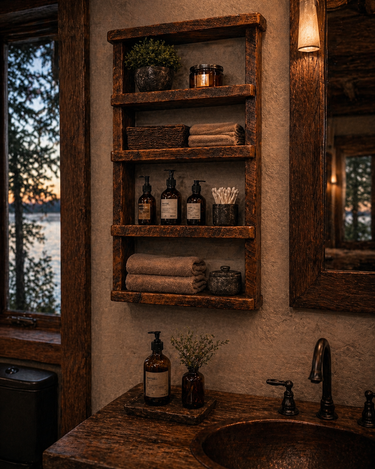Reclaimed Barnwood Medicine Shelf Small