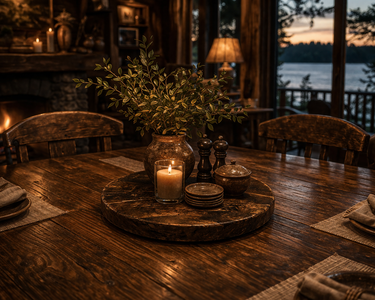 Reclaimed Barnwood Lazy Susan Medium