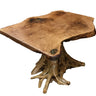 Michigan White Cedar Stump Dinner Table with Oak Slab image 0