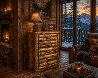 Aspen Half Log Style Chest