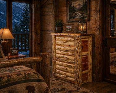 Rustic Red Cedar 5 Drawer Dresser