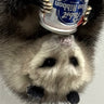 Hanging Opossum w/ Beer Can Taxidermy Mount image 0