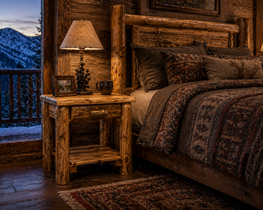 Rustic White Cedar Night Stand