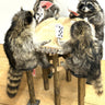 4 Raccoons playing Poker w/ Table & Stools image 0