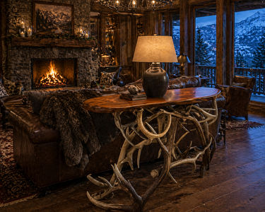 Elk Antler Sofa Table