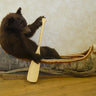 Canoeing Black Bear Taxidermy Mount image 0