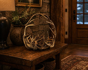 Round Antler Basket