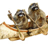 Double Canoeing Raccoon Taxidermy Mount image 0