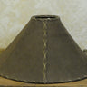 Dark Brown Leather Lamp Shade 20x10" image 0