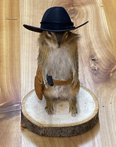Cowboy Chipmunk with Pistol & Hat image 1
